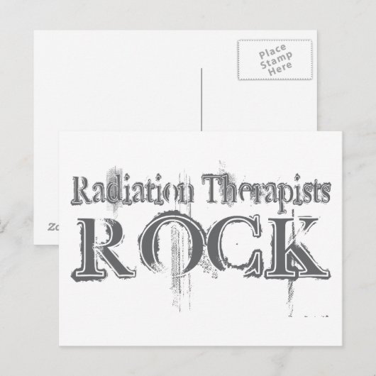 Strahlentherapeut Rock Postkarte (Vorne/Hinten)