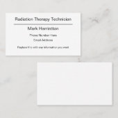 Strahlentherapie-medizinischer Entwurf Visitenkarte (Vorne/Hinten)