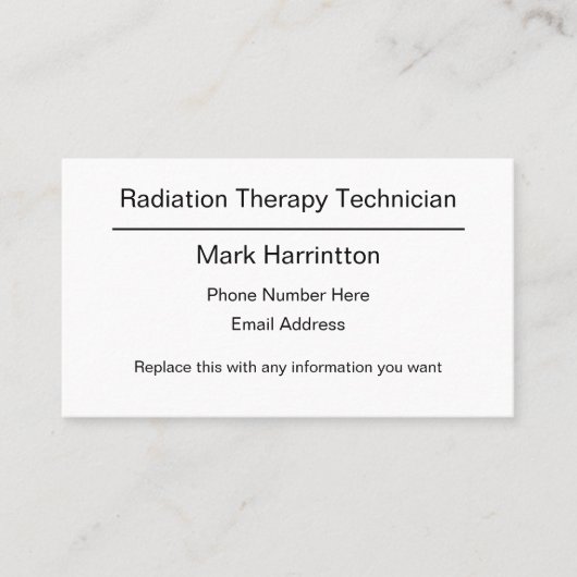 Strahlentherapie-medizinischer Entwurf Visitenkarte (Vorderseite)