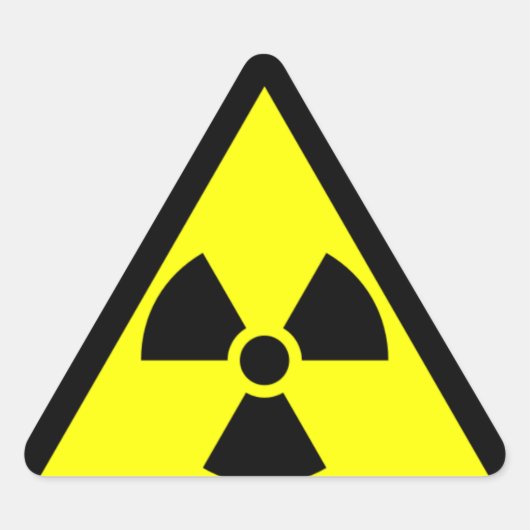 Strahlenwarnung Dreieckiger Aufkleber (Vorderseite)