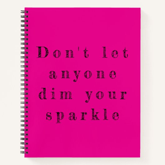 Strahlkraft Notizbuch – Lass dich nicht dimmen (Vorderseite)
