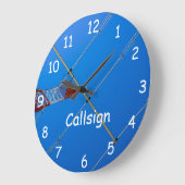 Strahln-Antenne und Rufzeichen Große Wanduhr (Winkel)