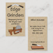 Strahlschleifrad Visitenkarte (Vorne/Hinten)