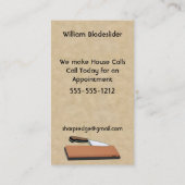 Strahlschleifrad Visitenkarte (Rückseite)