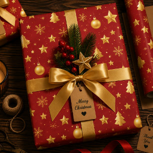 Strahlt hell in der Weihnachtsnacht Geschenkpapier Set