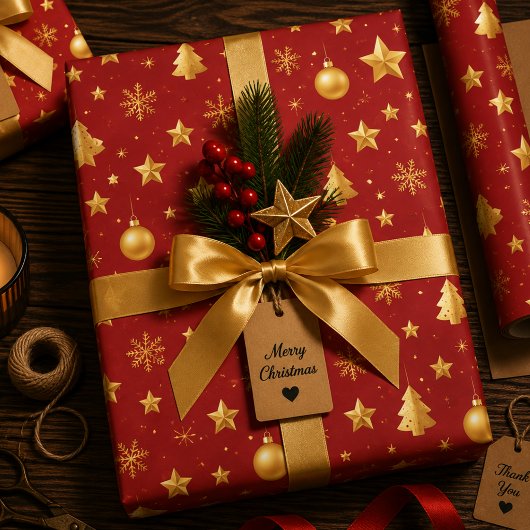 Strahlt hell in der Weihnachtsnacht Geschenkpapier Set