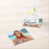 Strahlung am Meer: Helenas Inselmoment Rechteckiger Pappuntersetzer (Vor Ort)