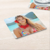 Strahlung am Meer: Helenas Inselmoment Rechteckiger Pappuntersetzer (angewinkelt)