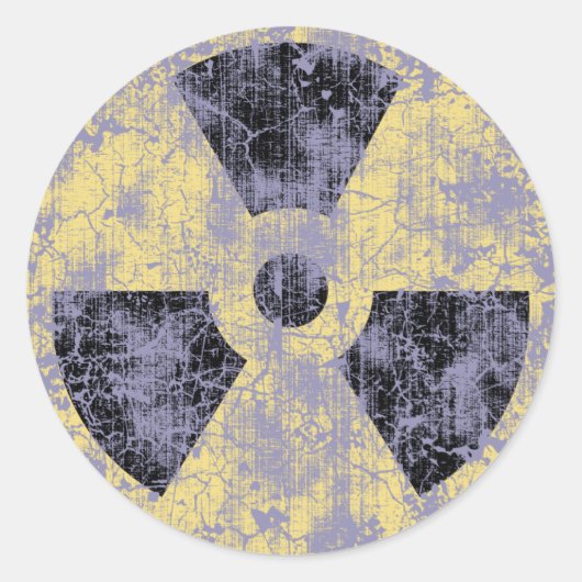 Strahlung -cl-dist runder aufkleber (Vorderseite)