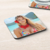 Strahlung: Helenas Inselmoment Plastik Getränkeuntersetzer (Linke Seite)