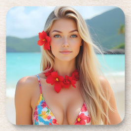 Strahlung: Helenas Inselmoment Plastik Getränkeuntersetzer