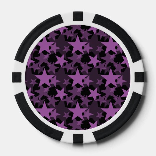 Strahlungs-Orchidee der Stern-3 Pokerchips (Vorderseite)