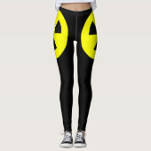 Strahlungs-Schild Schwarze Leggings (Vorderseite)