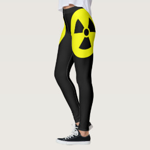Strahlungs-Schild Schwarze Leggings