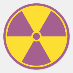 Strahlungs-Symbol-Aufkleber Runder Aufkleber