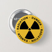 Strahlungs-Symbol-Knopf Button (Vorne & Hinten)