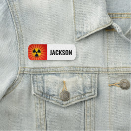 Strahlungs-Symbol Namensschild