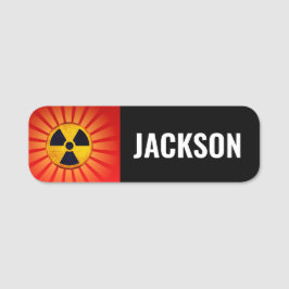 Strahlungs-Symbol Namensschild