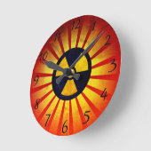 Strahlungs-Symbol Runde Wanduhr (Winkel)
