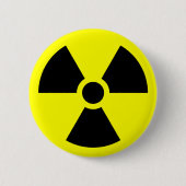 Strahlungs-Zeichen Button (Vorderseite)