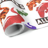 Strahlungsalligatoren Geschenkpapier (Rolleneckpunkt)