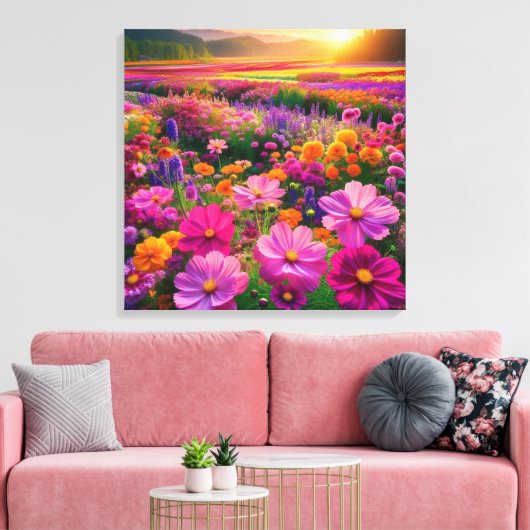 Strahlungsfeld Leinwanddruck (Insitu (Wohnzimmer))