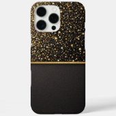 Strahlungsschild (Glitzer - Gold - Leder) Case-Mate iPhone Hülle (Rückseite)