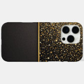 Strahlungsschild (Glitzer - Gold - Leder) Case-Mate iPhone Hülle (Rückseite (Horizontal))