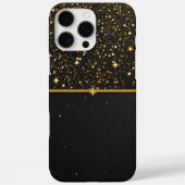 Strahlungsschild (Glitzer - Gold - Leder) Case-Mate iPhone Hülle (Rückseite)