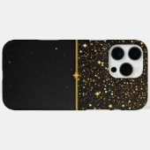 Strahlungsschild (Glitzer - Gold - Leder) Case-Mate iPhone Hülle (Rückseite (Horizontal))