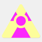 Strahlungswarnsymbol Dreieckiger Aufkleber (Vorderseite)