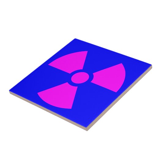 Strahlungswarnsymbol Fliese (Seite)