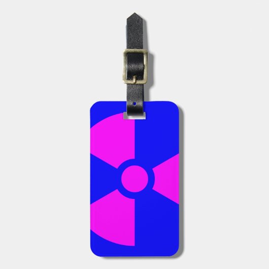 Strahlungswarnsymbol Gepäckanhänger (Vorderseite vertikal)