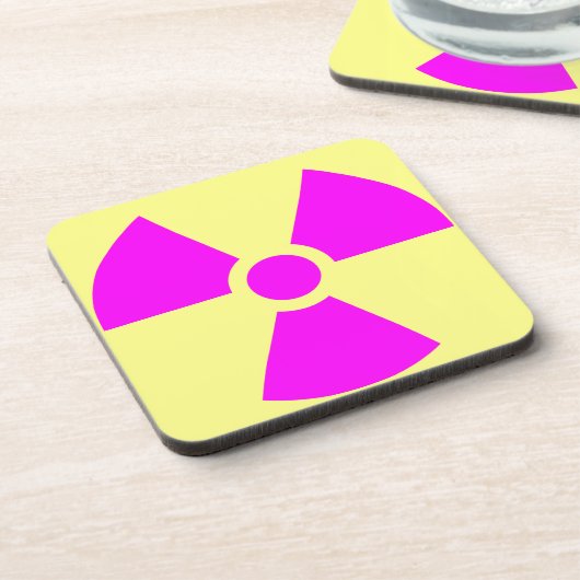 Strahlungswarnsymbol Getränkeuntersetzer (Linke Seite)