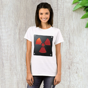 Strahlungswarnsymbol Industrie-Metall-Schild T-Shirt