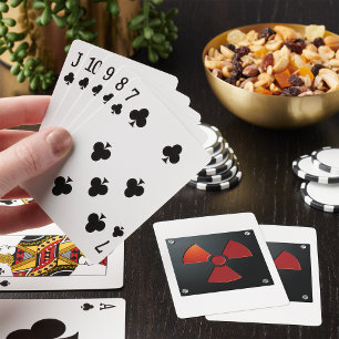 Strahlungswarnsymbol Industrielles Metallschild Spielkarten