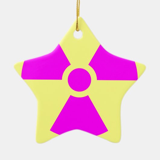 Strahlungswarnsymbol Keramikornament (Vorne)