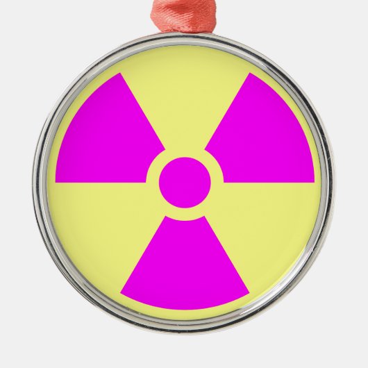 Strahlungswarnsymbol Ornament Aus Metall (Vorne)