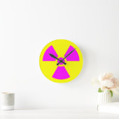 Strahlungswarnsymbol Runde Wanduhr (Zuhause)