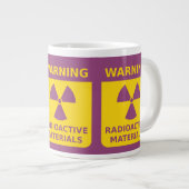 Strahlungswarnung Jumbo-Tasse (Vorderseite Rechts)