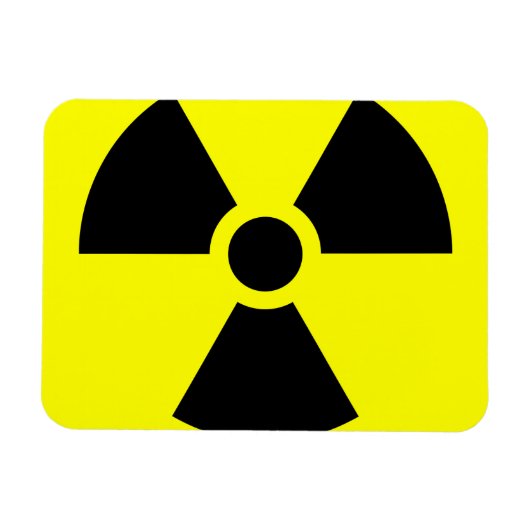 Strahlungszeichen 3"x4"-Magnet Magnet (Horizontal)