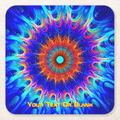 Strahlungszone Rechteckiger Pappuntersetzer (Vorderseite)