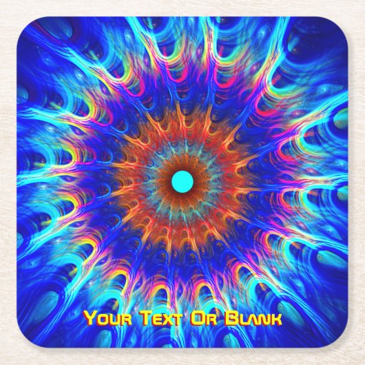 Strahlungszone Rechteckiger Pappuntersetzer (Vorderseite)