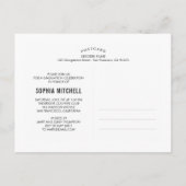 Strahlungszweige EDITABLE COLOR Abschluss Card Ankündigungspostkarte (Rückseite)