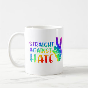 Straight against Hate - LGBTQ+ Alleinstolz Kaffeetasse