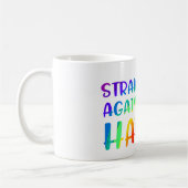 Straight against Hate - LGBTQ+ Alleinstolz Kaffeetasse (Links)