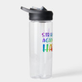 Straight against Hate - LGBTQ+ Ally Pride Sticker Trinkflasche (Rechts)