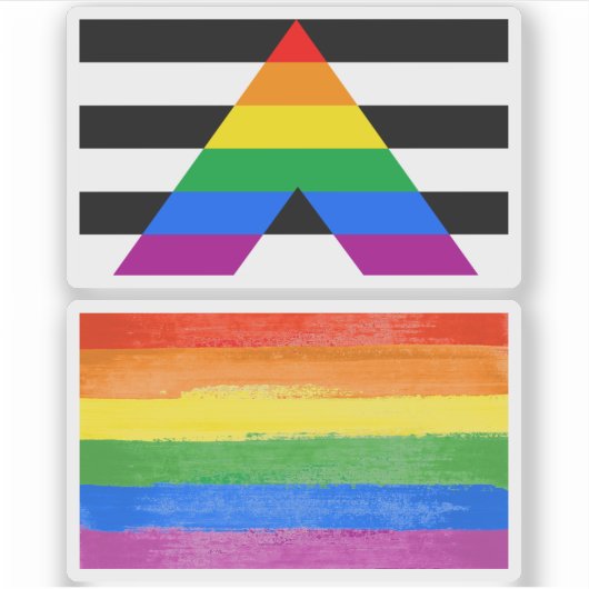 Straight Ally Aufkleber (Vorderseite)