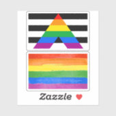 Straight Ally Aufkleber (Blatt)