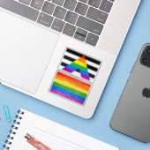 Straight Ally Aufkleber (Laptop mit iPhone)